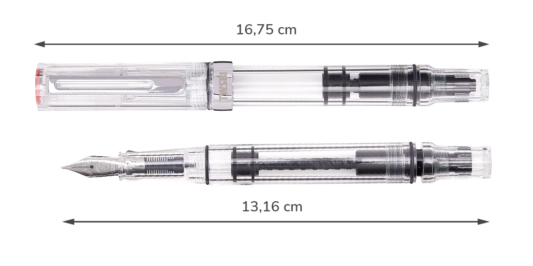 TWSBI pistove pero clear rozmer